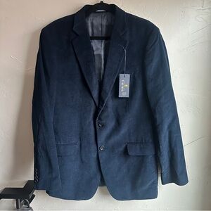NWT‎ Stafford Blue Corduroy Classic Fit Blazer Sz 42L Prep Old Money Academia